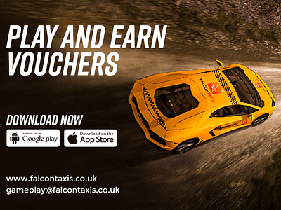 Falcon Taxis Gameplayer 3d car game maya photoshop render