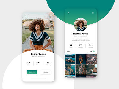 Daily UI #006 - User Profile 006 daily 100 challenge daily ui dailyui mobile mobile app profile social user profile