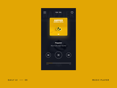 Day 09 - Music player app design ui web