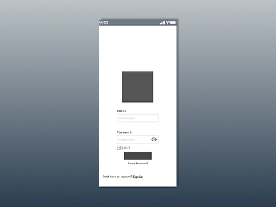 Kai Login Wireframe design mobile app design ui ui designer uidesign ux ux design ux designer wireframe wireframes wireframing