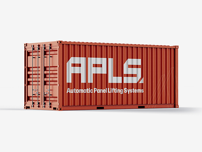 Automatic Panel Lifting Systems branding builder construction container logo mockup shipping container storage