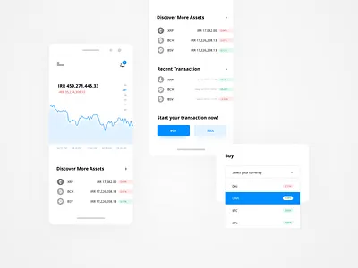 Digital Currency Activities - Application (Light Mode) app app design bank bitcoin clean light light mode light theme light ui minimal mobile money typography ui ux