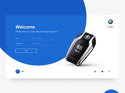 BMW Competence Game - Login Page clean form login form login page modern ui ux web