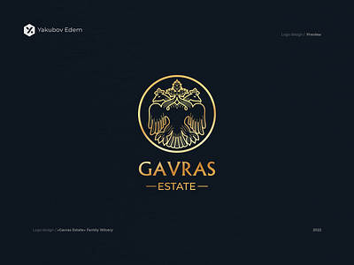 Logo for the Gavros family winery emblem