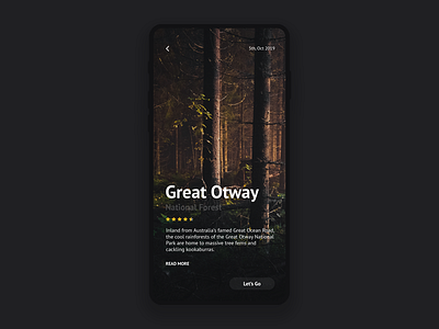 Trekking App android app branding clean app design forest minimal typography ui userinterface ux