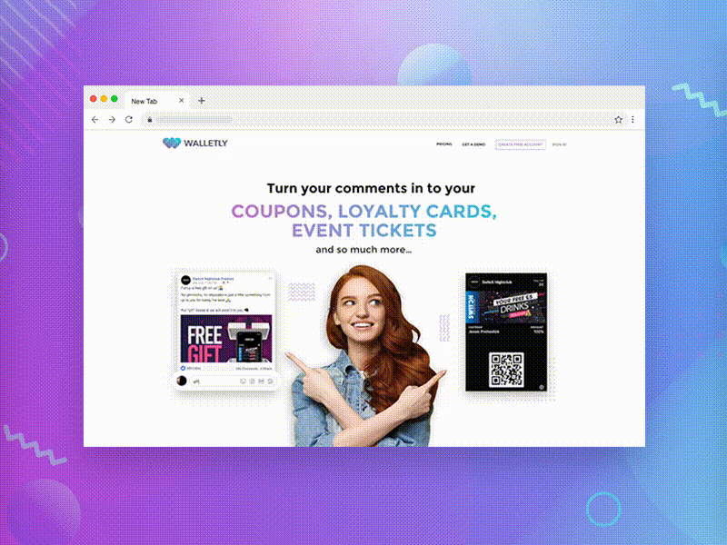 Walletly branding landing ui webdesign website