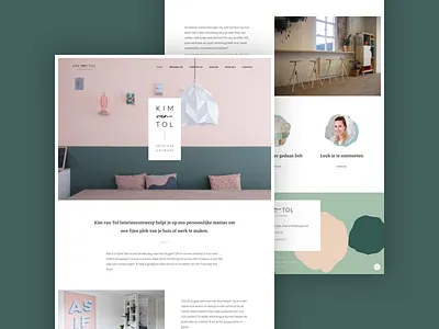 Kim van Tol Interior Design: Website branding clean clean design digital design green interior design interior designer kim kim val tol logo logodesign minimal visual identity website website design wordpress