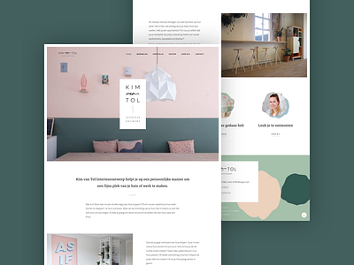 Kim van Tol Interior Design: Website branding clean clean design digital design green interior design interior designer kim kim val tol logo logodesign minimal visual identity website website design wordpress