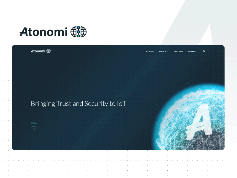 Atonomi Web Branding branding design logo website website design