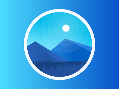 Landscape 3 illustration landscape moon mountains night