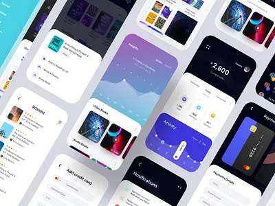 Mega E-book and Broadcast iOS UI Kit broadcasting chart graph inspiration ios app design ios13 iphone luova studio mega ui kit ui design ui kit