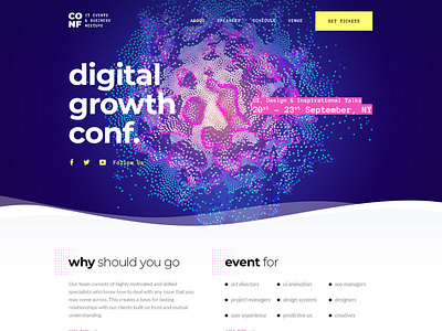 CONF - Event Conference Theme business clean conference corporate event grid illustration landing portfolio theme ui web webdesign website
