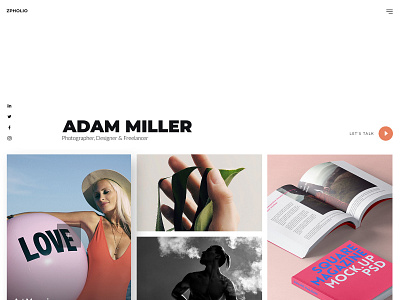 Zpholio – Creative Agency Theme. agency clean corporate creative fashion grid landing photography portfolio theme web webdesign website wordpress