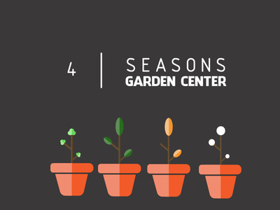 4 Seasons animation design flat illustration vector