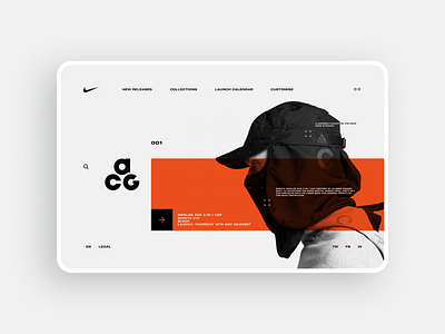 nikelab acg ux acg clean daily desktop fashion lab minimal mobile nike orange style ui uiux ux