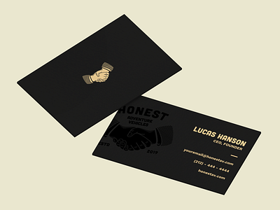 Honest ~ Business Cards adventure brand branding business cards design heritage illustration layout logo minimalism typography ui ux design vanlife vector vintage vintage badge vintage logo web web design