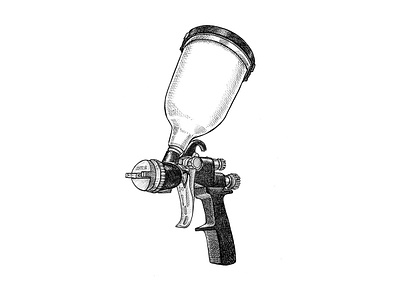 Paint gun blanckandwhite character art characterdesign comicart draw gun illustration illustration art ink wash paint pen art pistol pistolas cane