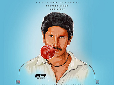 '83 the film 83 the film creative drawing graphic design graphic design happy birthday illustration illustration art kabir khan kapil dev movie poster painting photoshop poster ranveer singh saikat sarkar illustration saikatsarkar16 vector worldcup