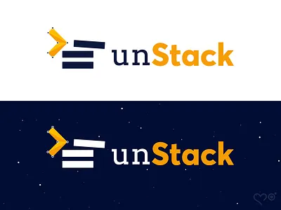 unStack - Logo branding design icon logo stack tech technology typography