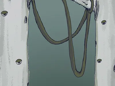 Watchful trees eyes illustration sketch trees