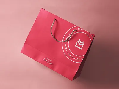 Gift Bag bag circle gift m letter memories pink special white
