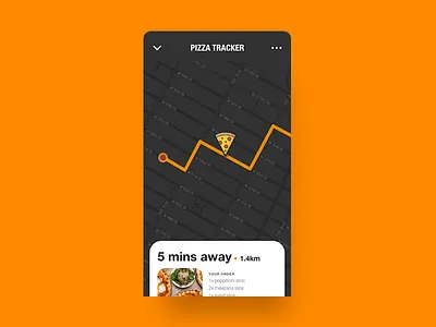 Pizza Tracker - Daily UI :: 020 app branding clean daily 100 challenge daily ui 020 dailyui design flat illustration logo minimal mobile tracker type typography ui ux vector web