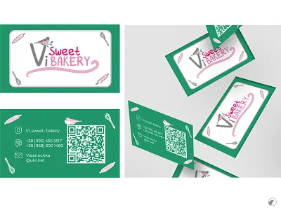 Vi Sweet Bakery bakery bakery logo business card business card design design logo