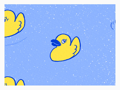 ¨Más de lo necesario¨ animation ae animation cute duck illustration loop rubber duck swim water yellow