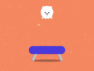 Pomeranian Bounce animation character design cute animals graphic design illustration motion design motion graphics motiondesign pomeranian puppy
