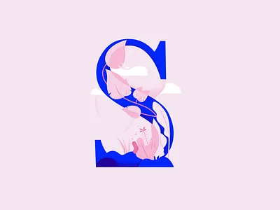 36daysoftype • S 2d 2d art 36daysoftype 36daysoftype s affinitydesigner color colorful cute design flat illustration minimal pastels plants typography vector