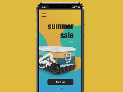 Summer Sale 3d mockup sale summer typography ui