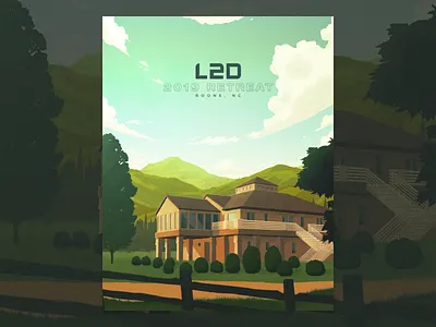 L2D 2019 Retreat Poster blue ridge mountains boone graphicdesign illustration mountains north carolina poster retreat sketch