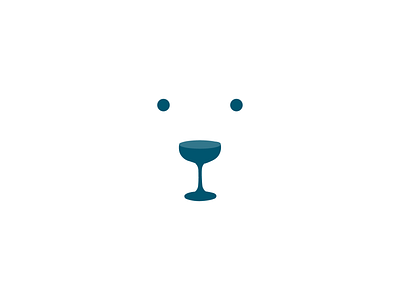 Polar Party Logo arctic arkansas bear blue cocktail coupe drink fayetteville logo logo design mark polar polar bear polarbear
