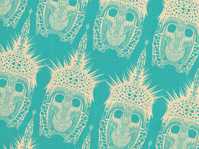 Radiolarian Skull Warrior applepencil art forms in nature design haeckel helmet illustration ipad pattern procreate radiolaria skull truegrittexturesupply