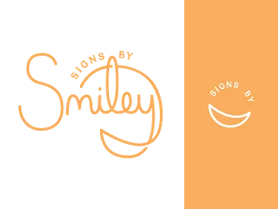 Signs by Smiley Logo brand identity branding lettering logo a day logo mark logotype smile
