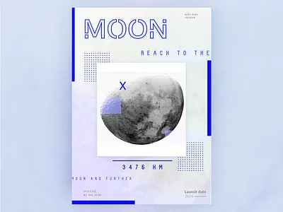 Reach to the moon art design moon photoshop poster typogaphy vector