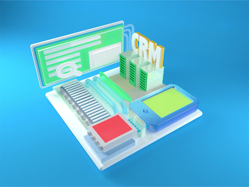 3D Scene design 3d animation branding c4d cinena 4d crm design icon poster ui web 涂鸦小p