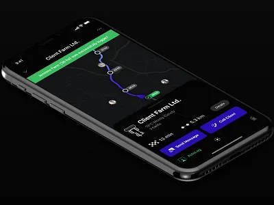 Farmer At Work dark dark ui design farm farming ios iphone iphonex ui
