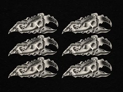 Six white claws... applepencil crab design grain shading illustration ipad procreate sixpack truegrittexturesupply whiteclaw