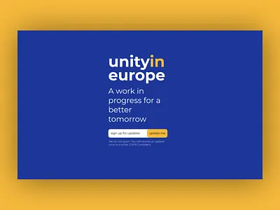 Pre-Launch Page for content portal branding content strategy design europe form landing design landing page launch ui webdesign