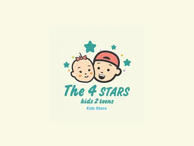 The 4 Stars Logo branding illustration illustrator logo