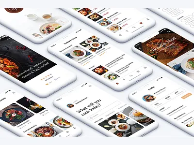 Food Recipe App adobe xd app burger concept delivery food illustrator ios live mobile photoshop ui kits