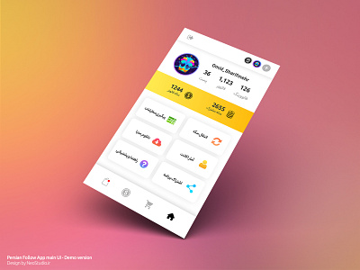 Persian follow App UI app ui app ui design design follow follower graphic instagram instagram tools ui ui ux ui design uidesign uidesigns uiux