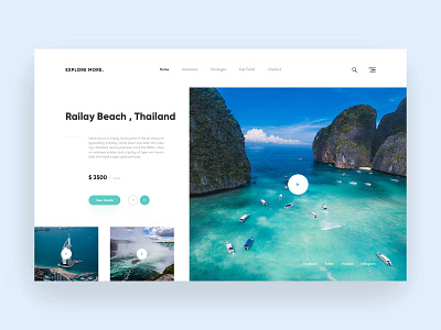 Travel Mania Concept branding clean color creative design header landing page minimal photoshop simple color slider slider design travel typography ui design ux design web web design web template website