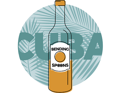 Cuba Sticker design illustration logo