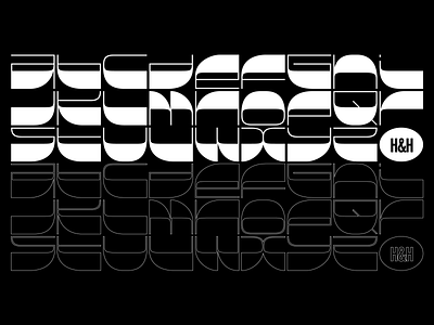 H&H branding design display font graphic graphic design lettering letters poster poster design symbol title design type type logo typeface typographic typography wordmark