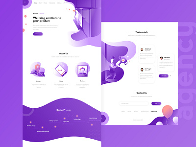 Digital Agency UI creative agency design illustration landing page landing page design ui ux vector webdesign website design