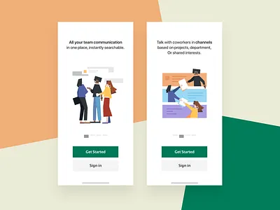 Slack #Squared ver. app concept gui illustration onboarding onboarding illustration simple square symbol ui vector