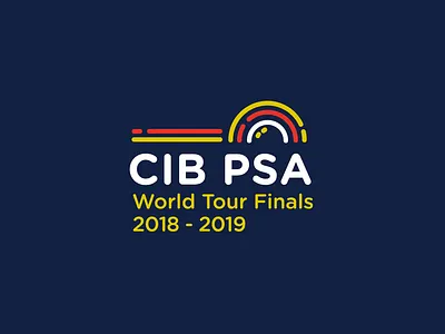 CIB PSA - World Squash Championship Tour Finals ball branding illustration logo mark racket sports logo squash tennis
