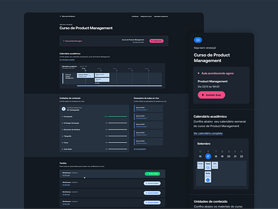 Awari Student Dashboard - Dark Mode app dark mode dashboard design experience design graphic design interface design mobile design platform product design ui user interface ux